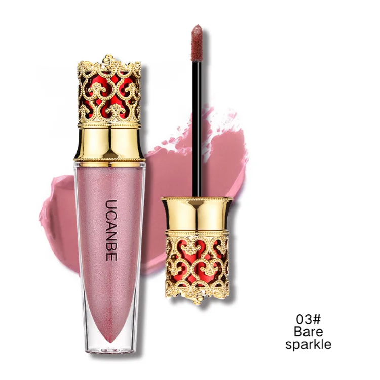 
pigment for lipgloss creamy vendors wholesale cosmetic with private logo Crown lipstick red holographic lipgloss 