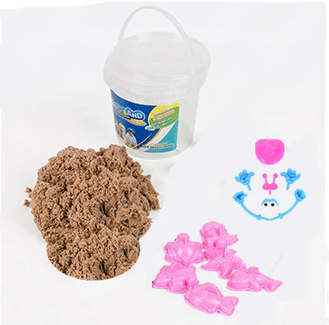 Indoor Playing Educational Sand Toy in plastic box Super Alive Magic Colorful Modeling Sand for kids play