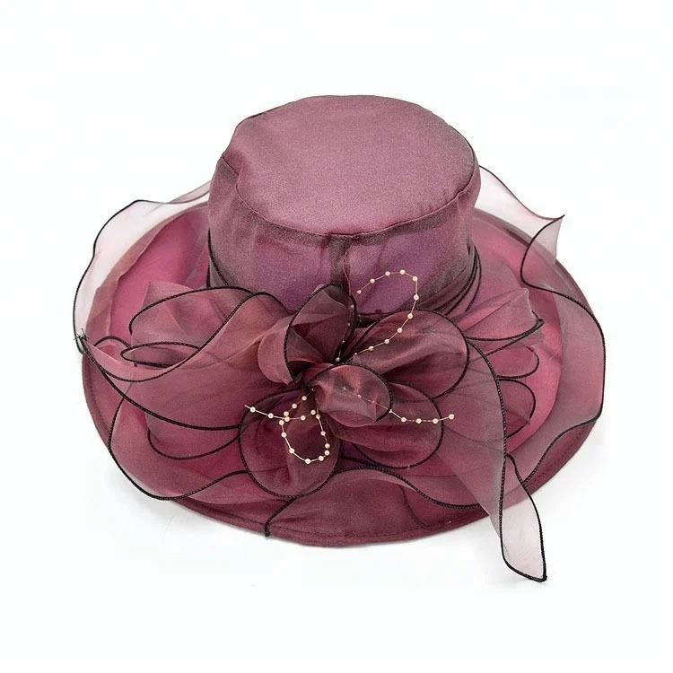 Hot Women Organza Church Fascinator Party Hat