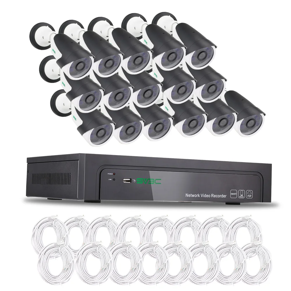 5MP Security System Hot Sell Network Technology Low Cost 16 POE Ports CCTV IP camera Kit