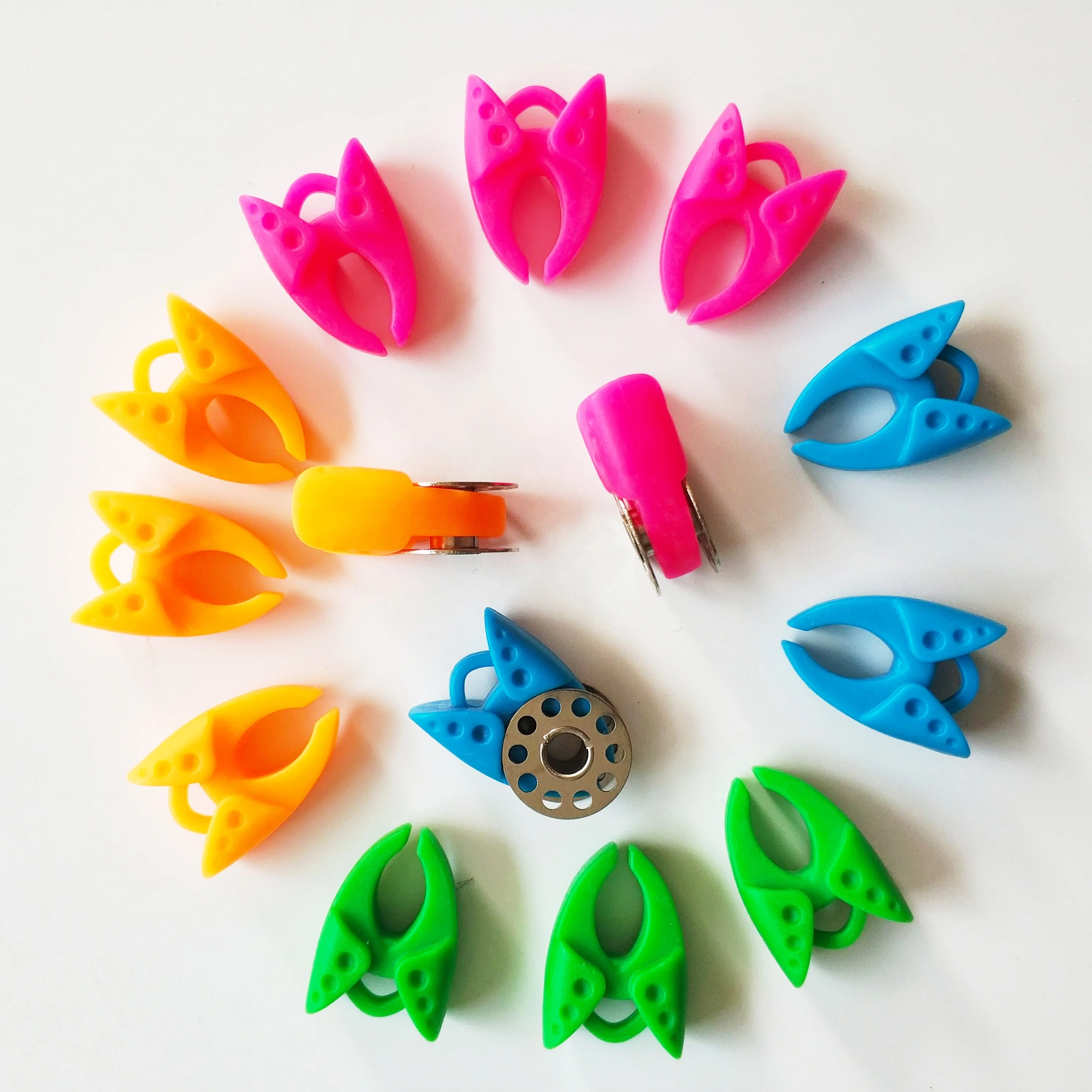 Assorted Color Silicone Sewing Tools Accessories Thread Bobbin Holder