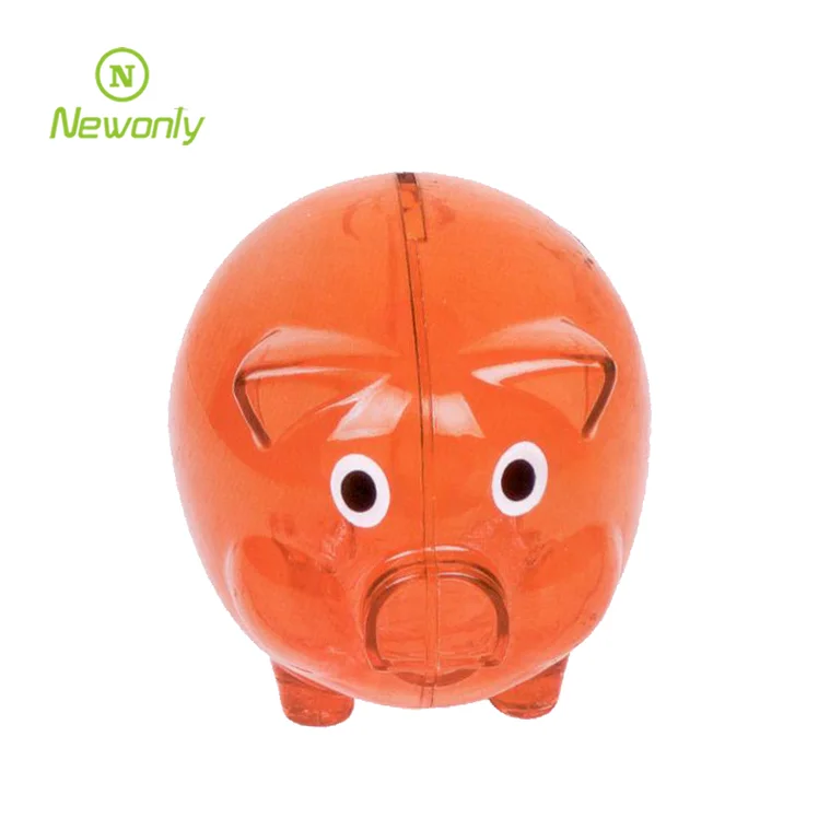 Hot-Selling Lovely clear plastic piggy bank with coin counter for kid gift