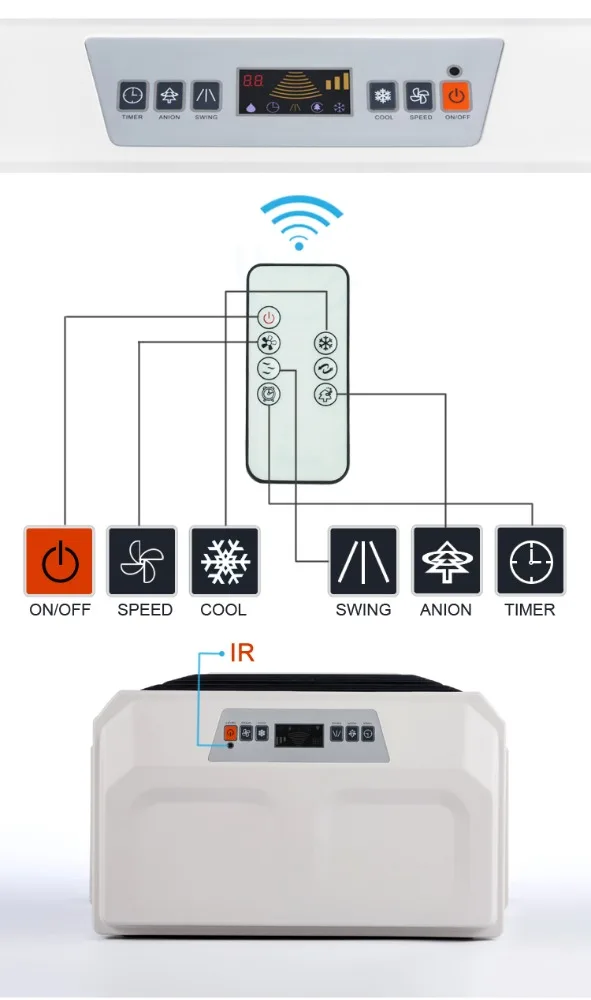 Airflow 4500 Portable Axical Evaporative Air Cooler with Remote (JH165)