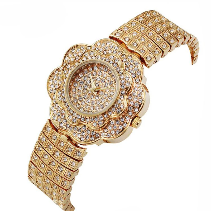 blues OEM wholesale Men Gold Techno Paved crystal rhinestone Bling bling Diamond women wrist Watches