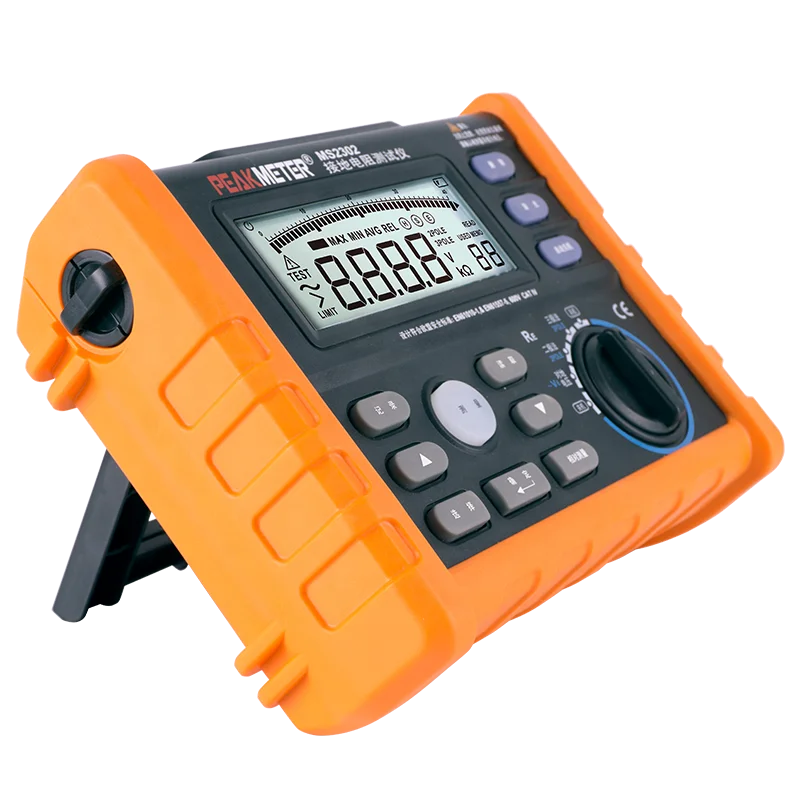 MS2302 Peakmeter высокопроизводительный тестер сопротивления заземления 0 Ом-4000 Ом тестер сопротивления заземления