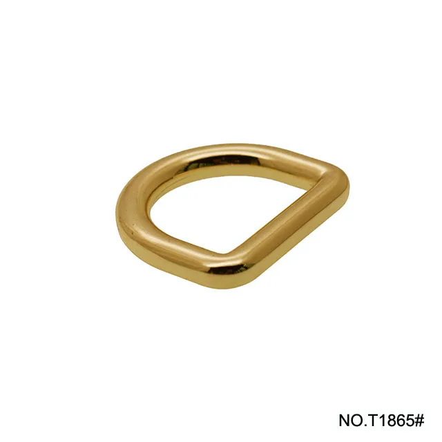 The Factory Custom 21MM Gold Metal D Ring Buckle Equipment Accessories for Handbag or Clothes