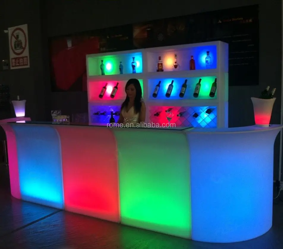 
large led ice cube bucket for wine display window/beer showcase/wine show window 
