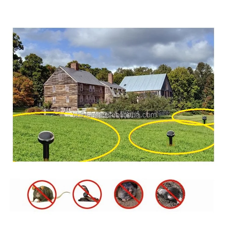 Wholesale price supply solar battery operation ultrasonic Mole Repeller solar Solar mole repeller solar powered mole repeller