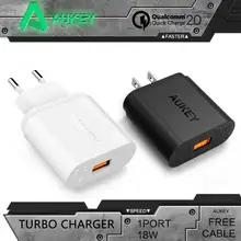 Aukey Quick Charge QC2.0 Rapid USB Wall Charger Smart Phone Charging For Asus Zenfone 2 Samsung Galaxy S6 Xiaomi Mi4 EU US Plug