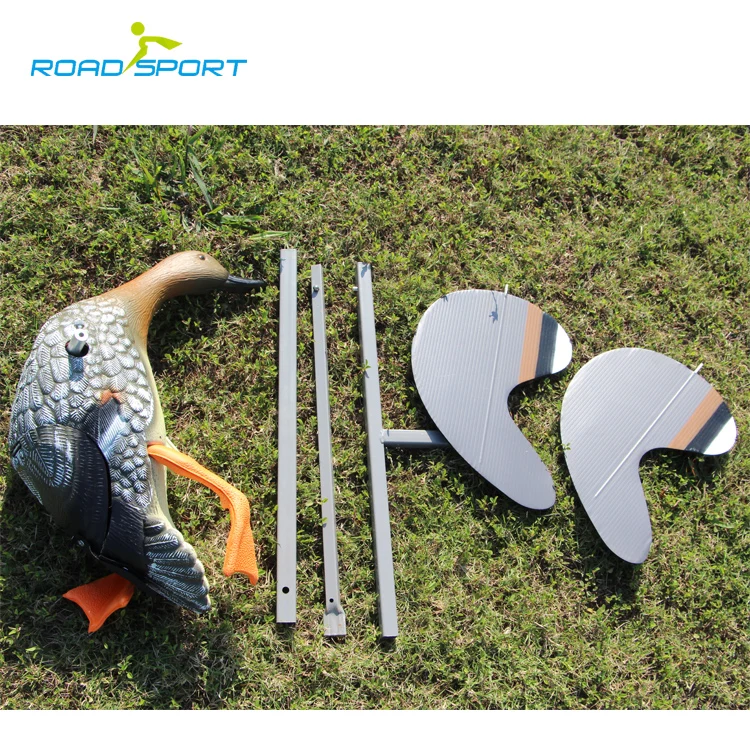 Plastic motorized female flying duck decoys with movable wings