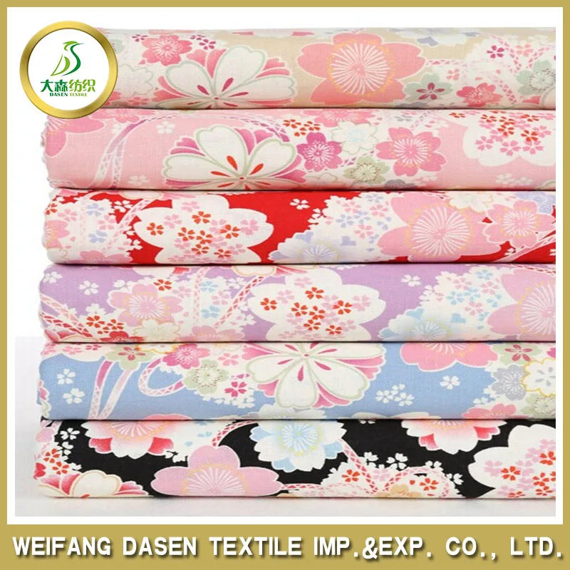 Japanese Cherry blossom sakura 100% cotton printed fabric for garment wafuku yukata