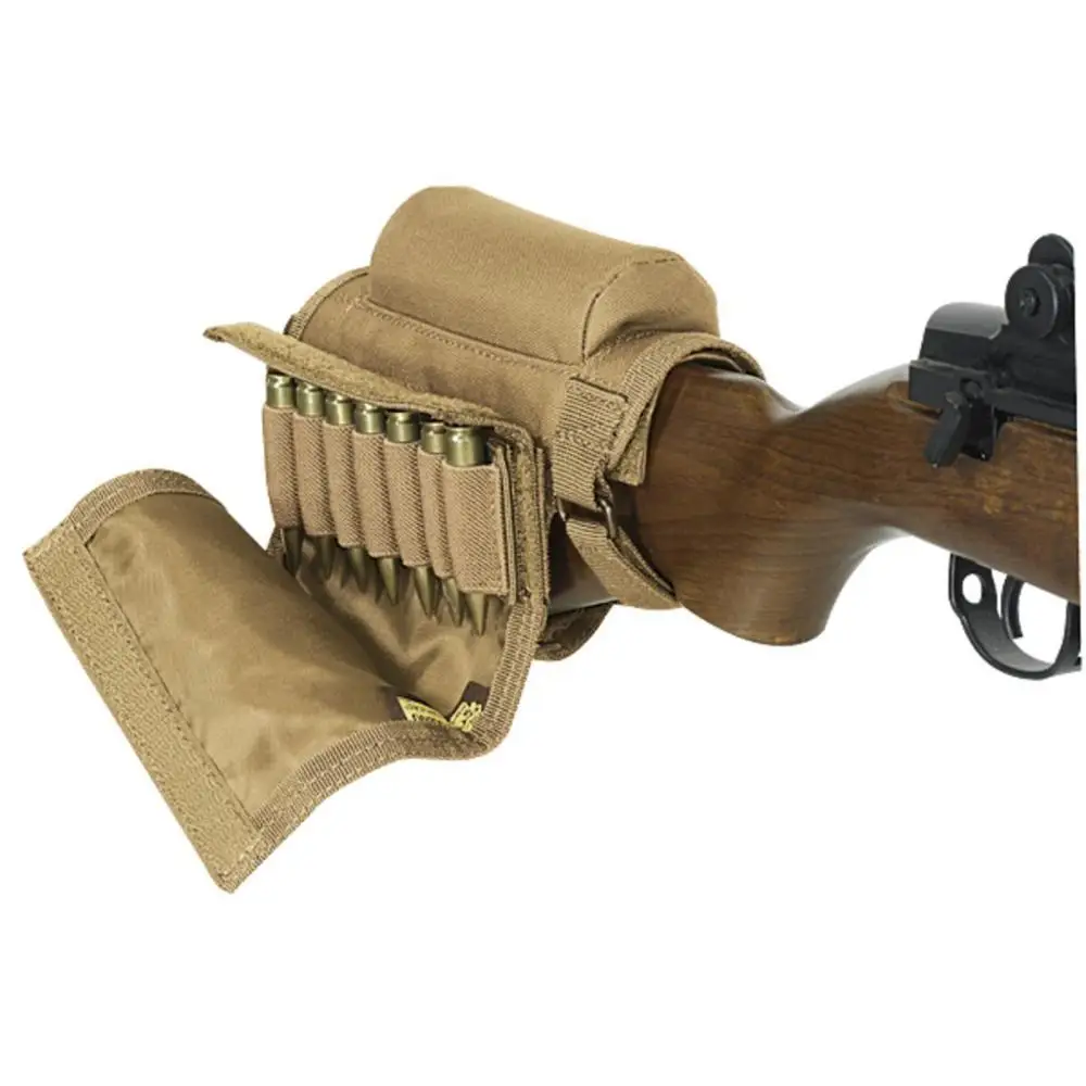 Tactical Adjustable Cheek Rest with Ammo Carrier and Triple Strap Adjustment