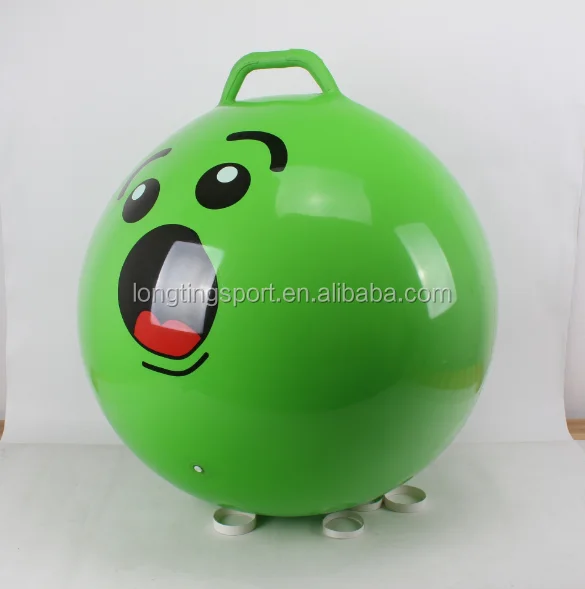 Hot selling Colorful Play high quality kids tennis/space hopper ball and jumping ball with handle
