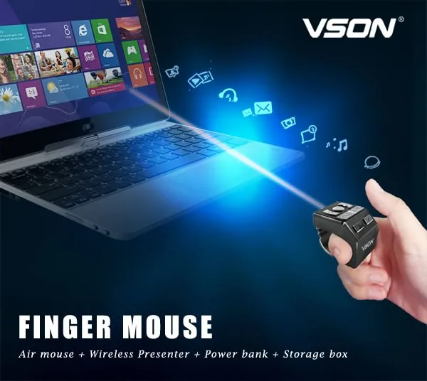 VSON 2.4G Wireless Gyro Air Mouse for projector Remote wireless presenter mouse for Multimedia Device and Meeting