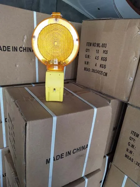 6V4R25 battery powered led yellow flashing traffic warning light