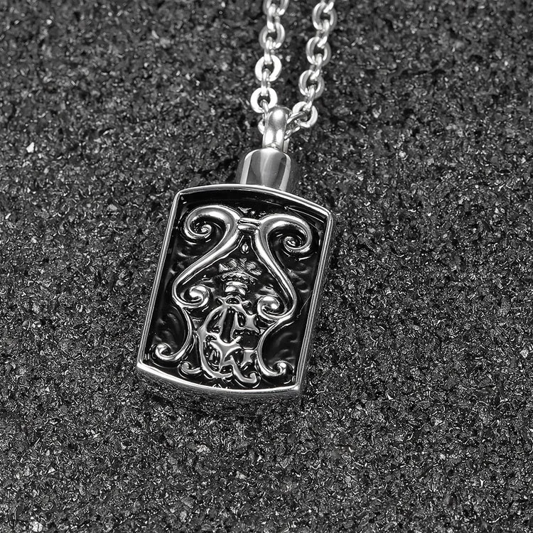 Marlary Waterproof Engrave-able Stainless Steel Memory Cremation Urn Pendant Necklace