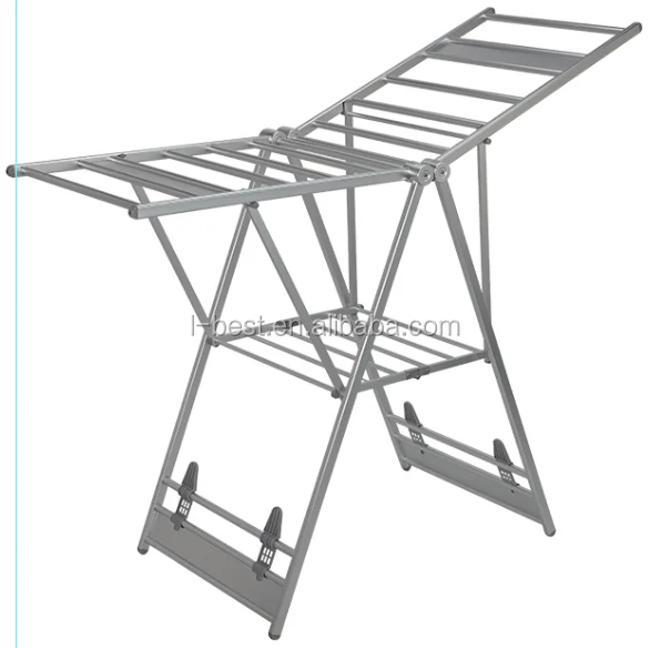 New Houseware Folding Aluminum Clothes Rack folding clothes hanger outdoor aluminum folding clothes drying rack