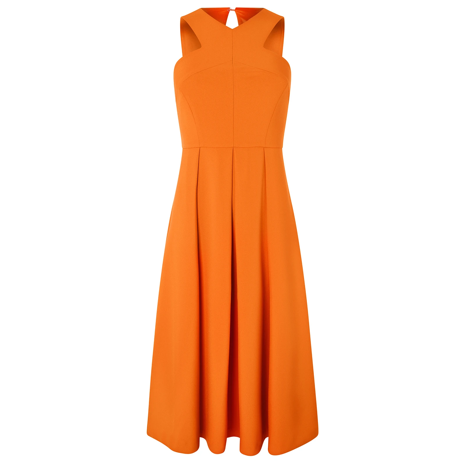 2019 New Casual O-Neck or Color Vintage orange  short Sleeve Dresses Women Dress