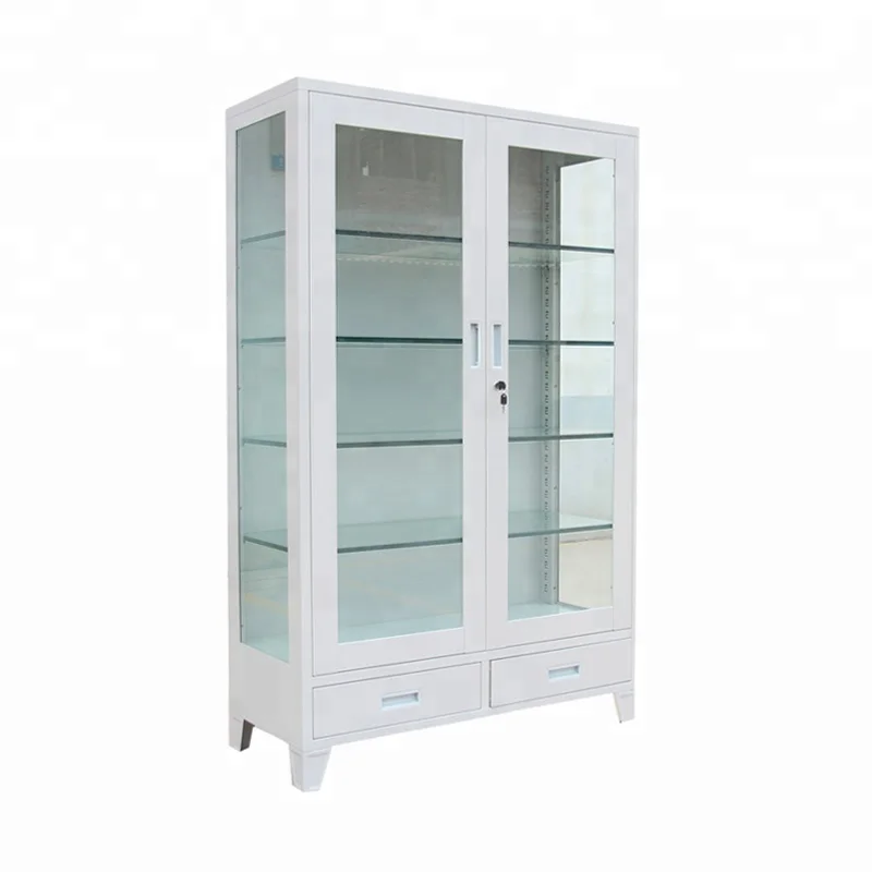 Разборная металлическая рама и стеклянный шкаф