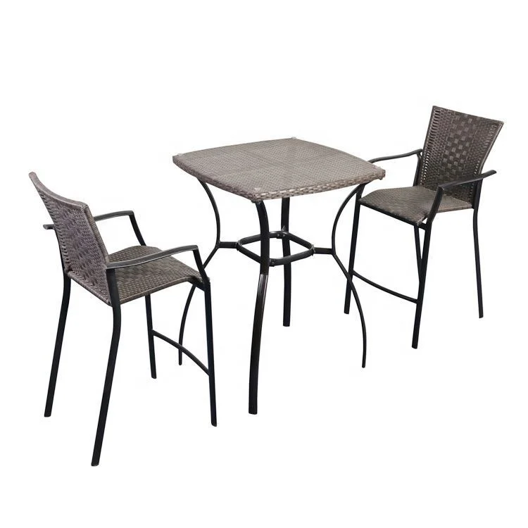 Yinzhou Living Furniture Sets Garden Set Table And Chair Outdoor Rattan Bar Stool