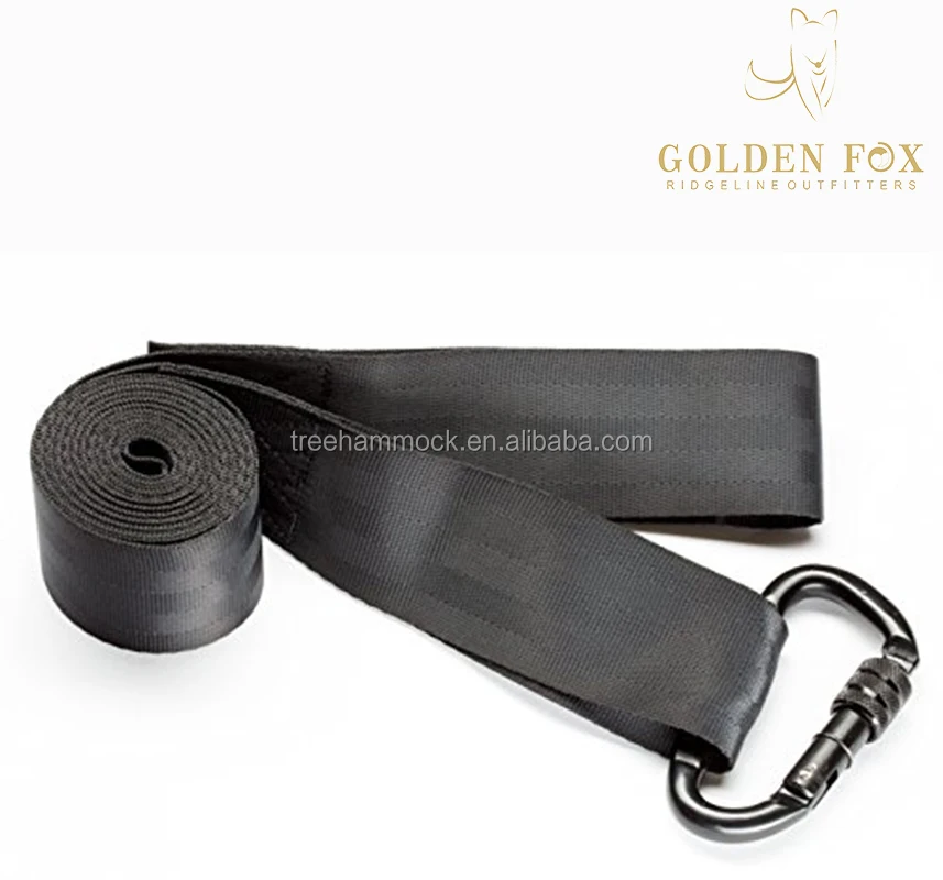Adjustable Durable and Safety Hanging strap with Heavy duty D ring Hooks tree swing hanging strap