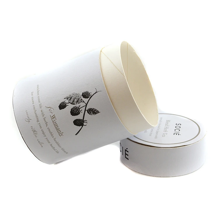 Factory price cylinder paper box biodegradable jars printed paper tube tea packaging