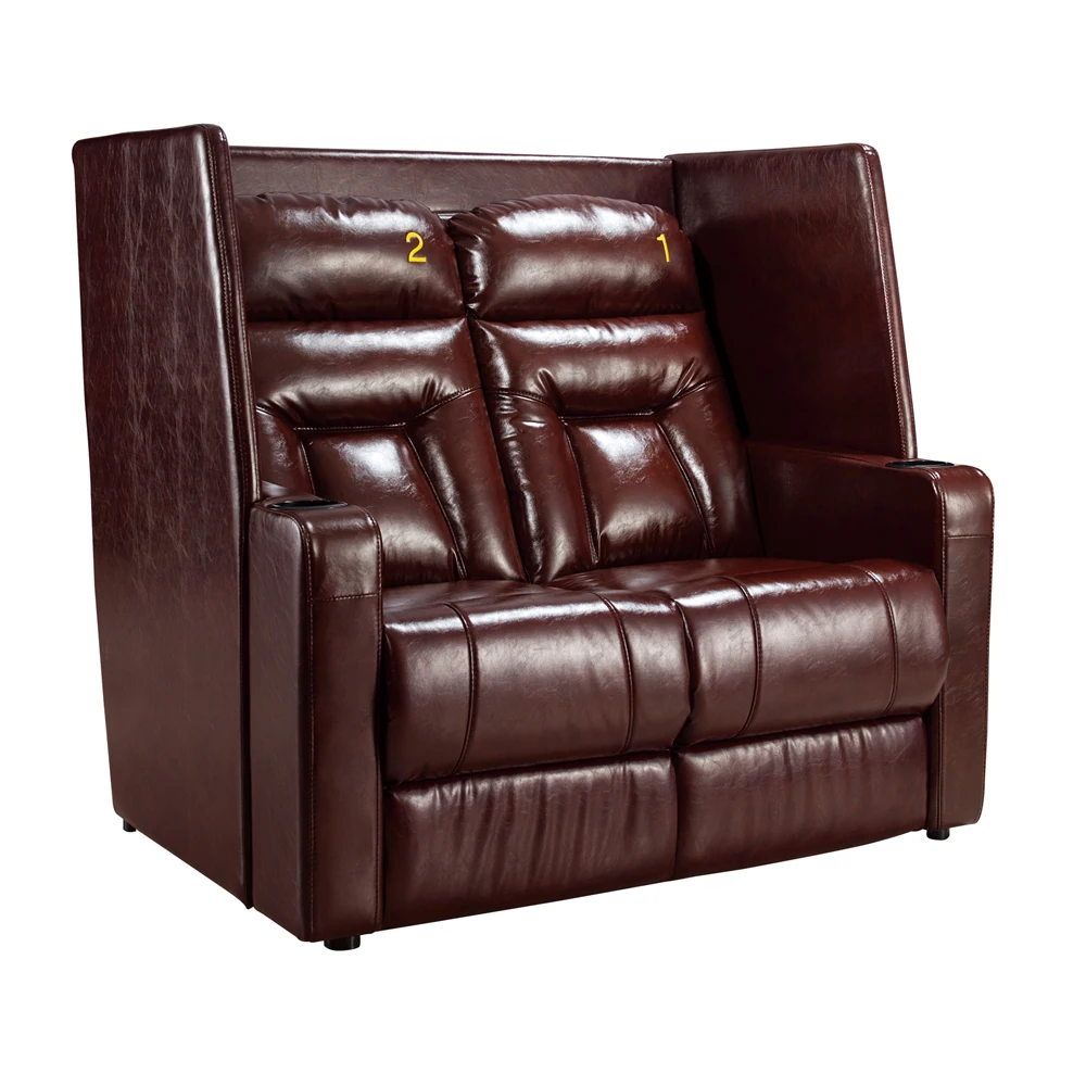 high quality Theater furniture fabric cinema love seat