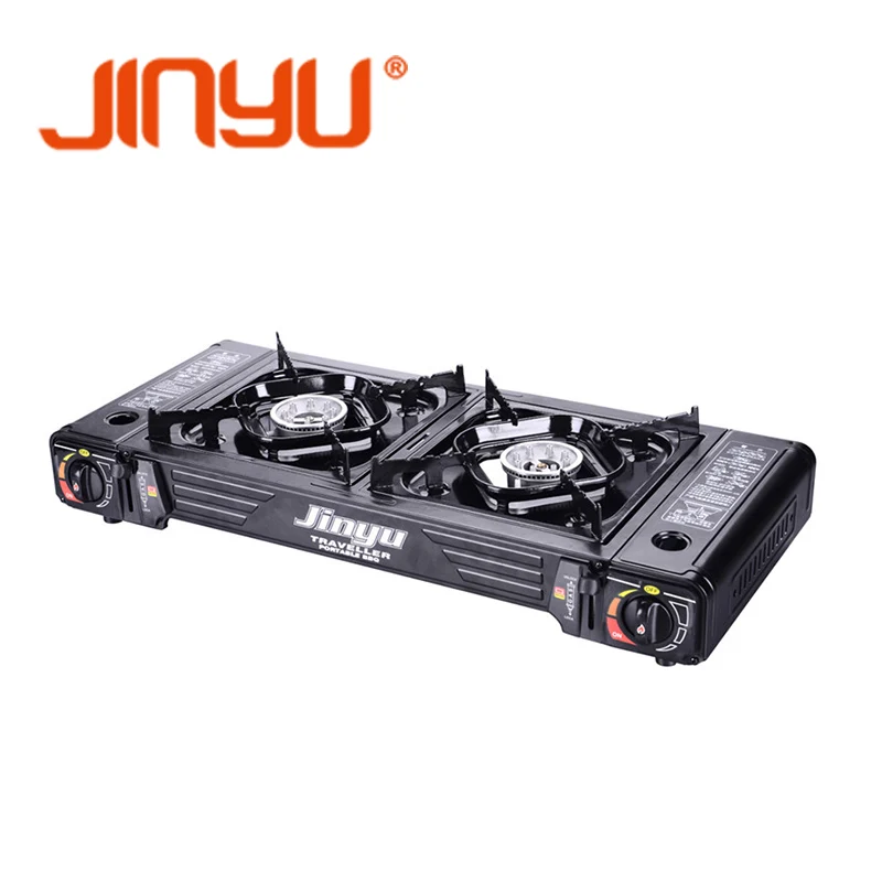 JINYU высокое качество 2 горелка портативная газовая плита Отдых на природе