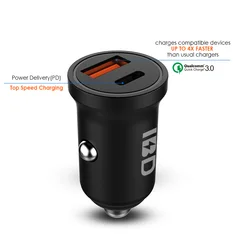 IBD330-PD 36W Новейший телефон Qc3.0 автомобильное зарядное устройство 2.4A со светодиодом