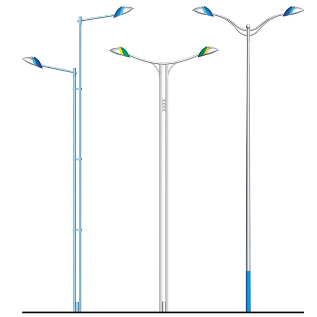 hot sales advertising street lamp flag banner pole/street lamp post vote /round conical taper street lighting pole