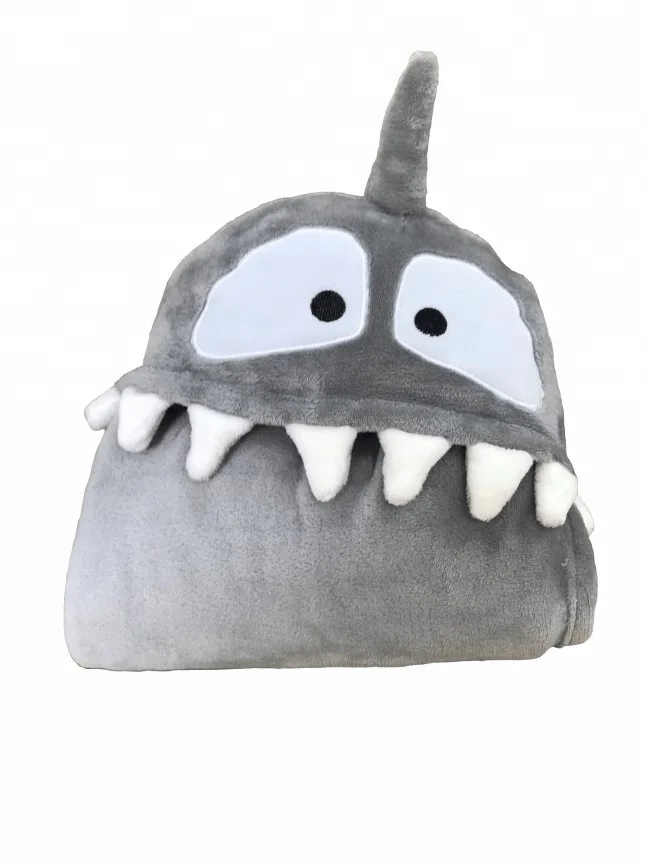 Soft flannel fleece baby hood blanket throw with animal head kigurumi