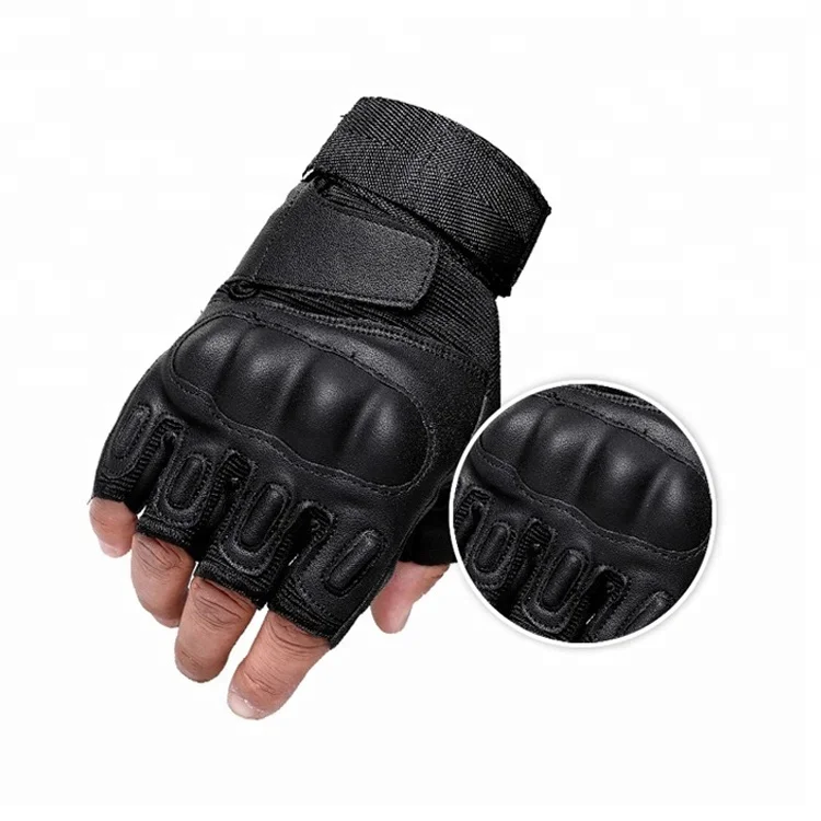 Best Black Half Finger Lightweight Military Tactical Gloves For Army