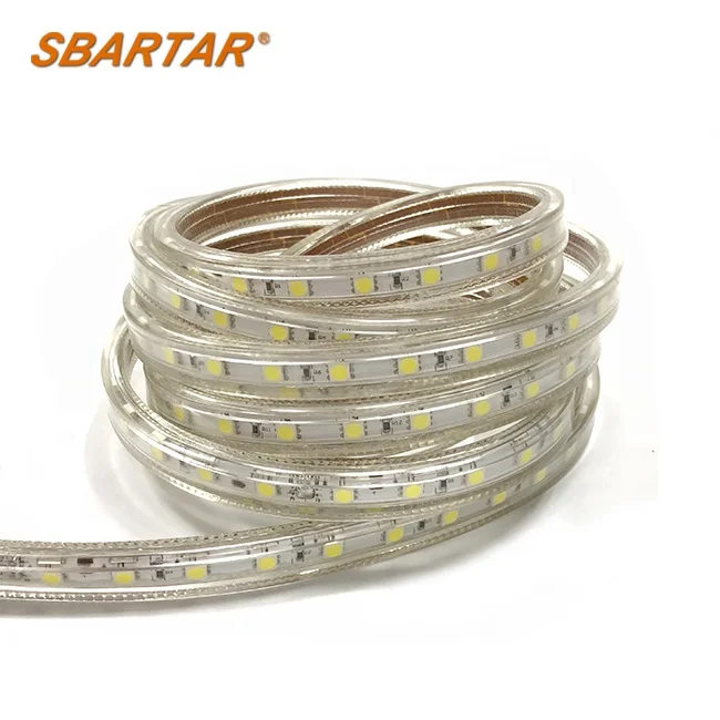 Новый продукт украшение для дома 220 В 14 4 Вт 5050 светодиодные ленты 60 светодиодов/метр веревка белый свет гибкая светодиодная лента
