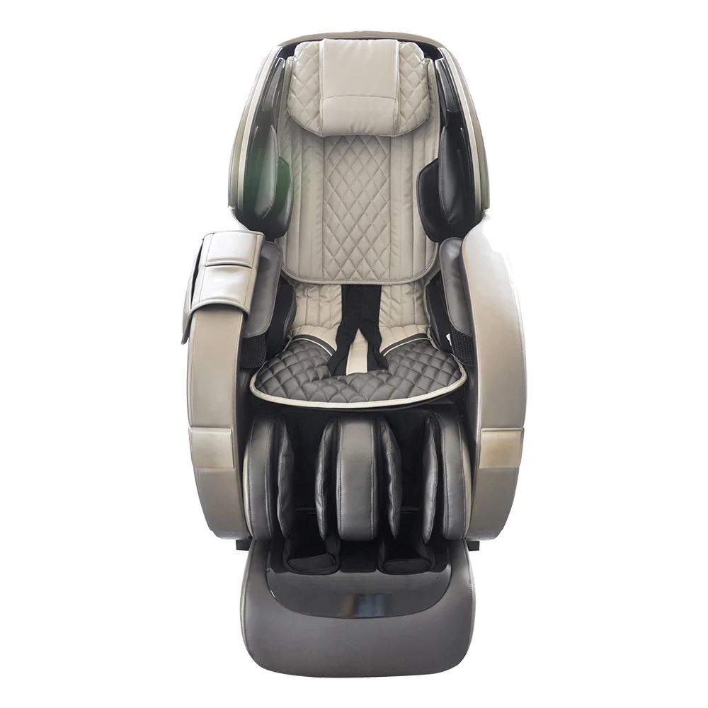 4d l-образное массажное кресло, коричневое кожаное удобное массажное кресло с дистанционным управлением