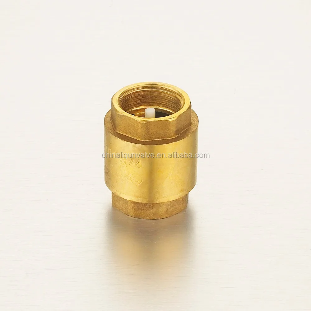 Вертикальный латунный обратный клапан с внутренней резьбой, односторонний обратный клапан для предотвращения обратного потока