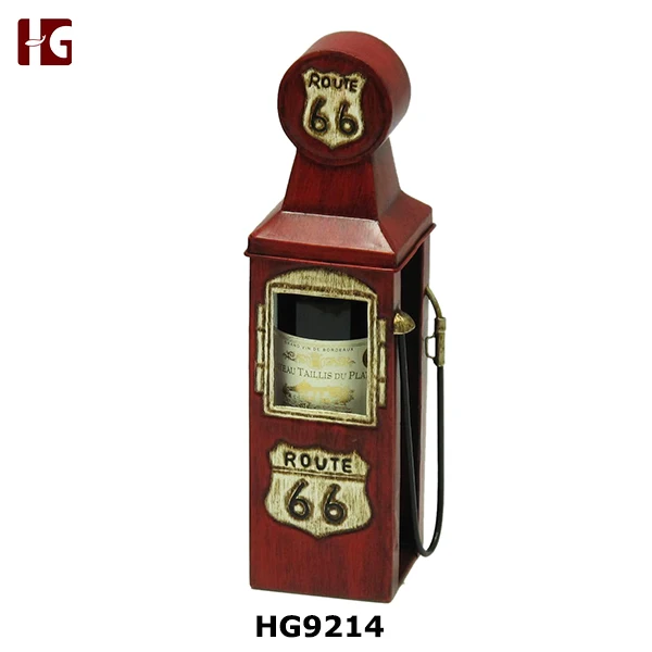 Antique Oiling Machine Feature Metal Single Wine Bottle Holder