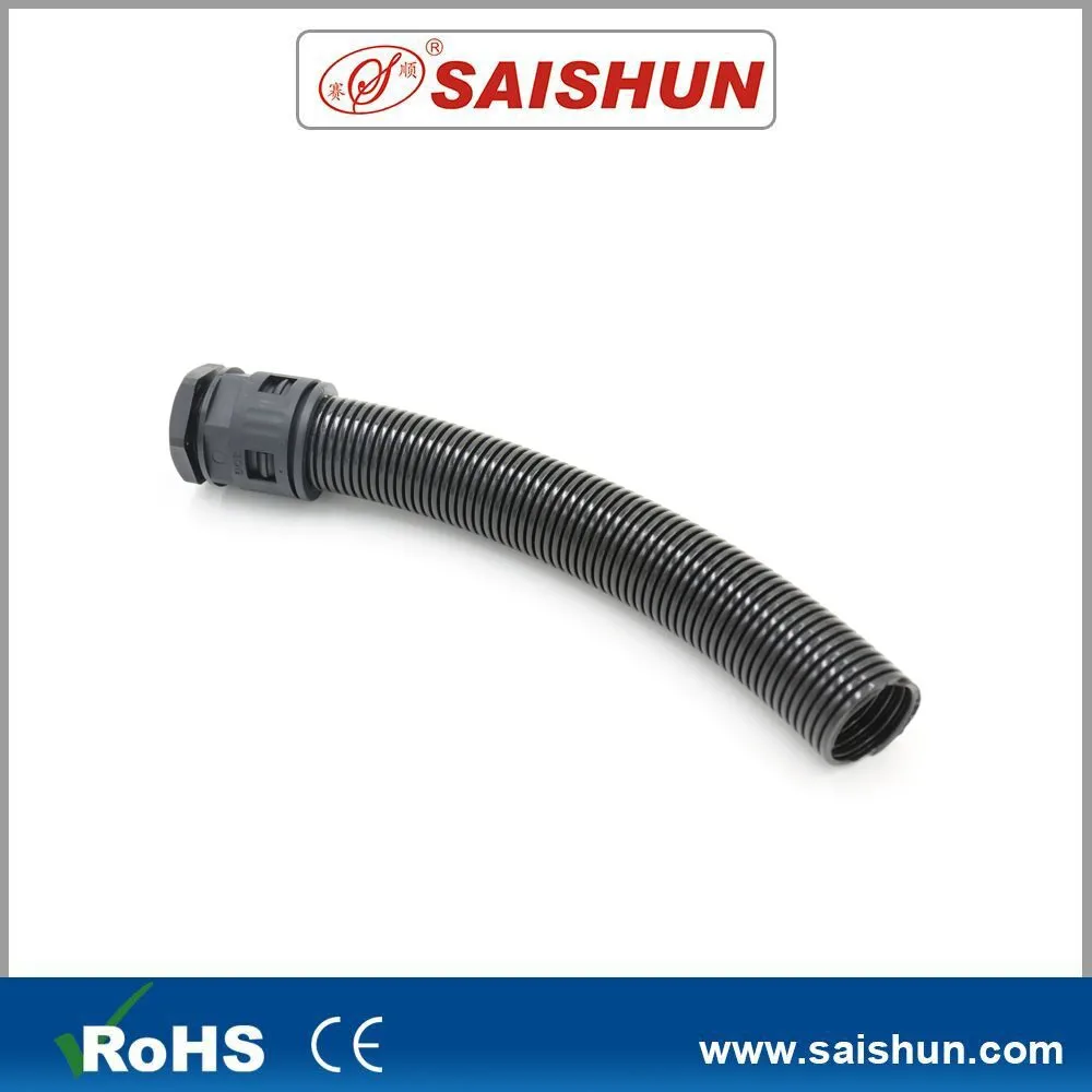 Nylon Plastic Flexible Screwed Conduit Quick Connector Fittings For Pipe