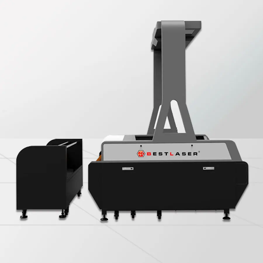 Auto feeding ccd camera 80w chinese textile fabric laser cutter