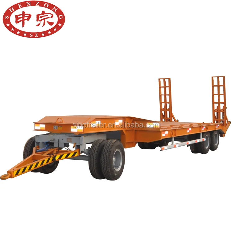 24 tons excavator trailer with climb ramp for tractor