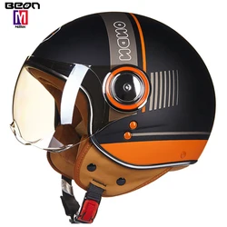 BEON ECE Certification and M.L.XL Size motorcycle helmet box open face safety half face shield visor with nihht vision glass