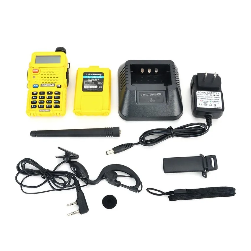 Na uv-5r baofeng радио de dos виас хам transceptor цвет: Amarillo