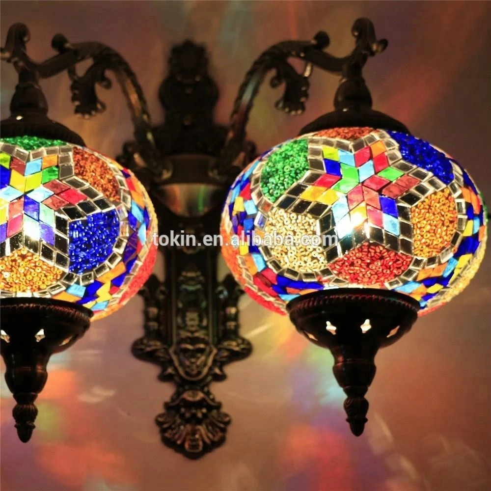 SL2L 2017 NEW DESIGN Istanbul Handicraft Mosaic Art Turkish LED decorative wall Lamps