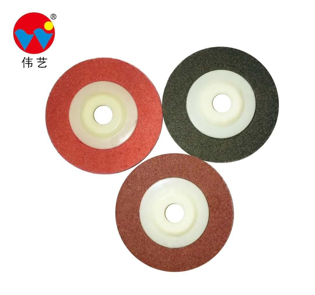 WEIYI stunning black non woven disc 120# 7P X 4 inch diameter 13mm thickness abrasive disc buffing wheel finishing wheel