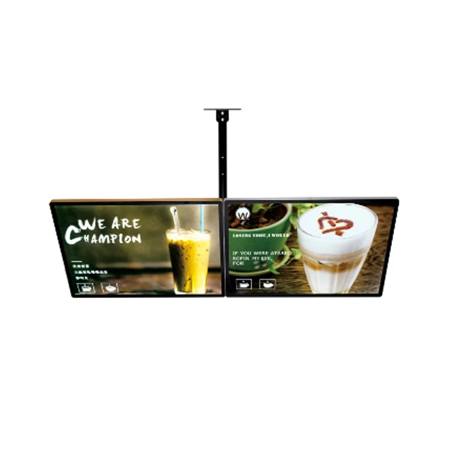 
Customized Restaurant menu board slim LED TV advertising light box display 