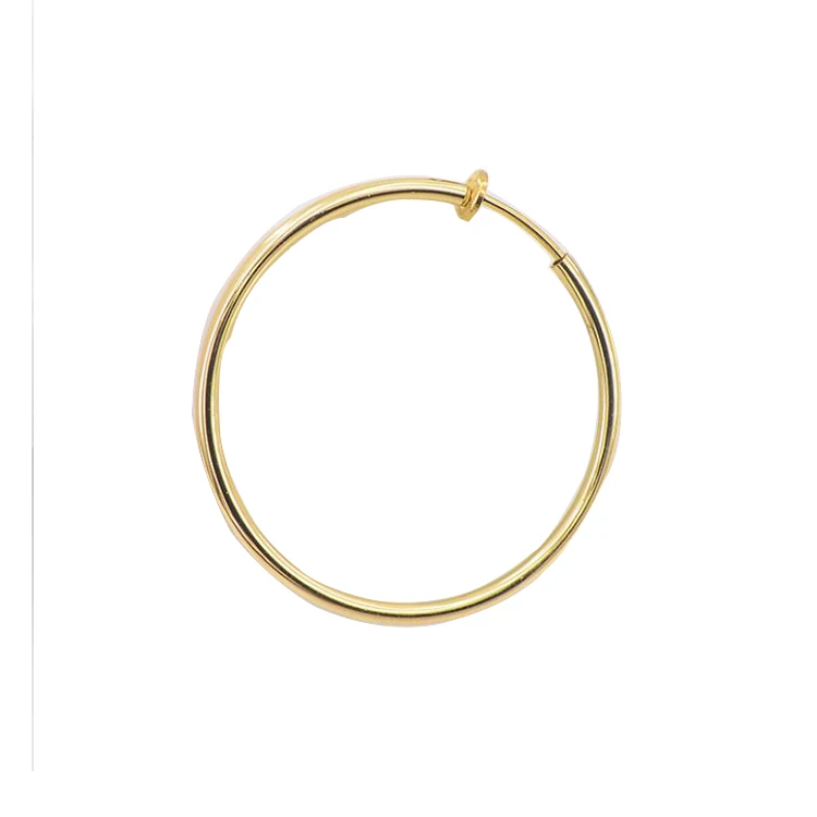 60 mm Clip On Hoop Earrings Brass Spring Hoops For Non-Pierced Ears Women Earrings