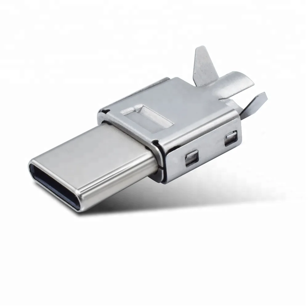 Factory manufacture C type usb metal housing male connector