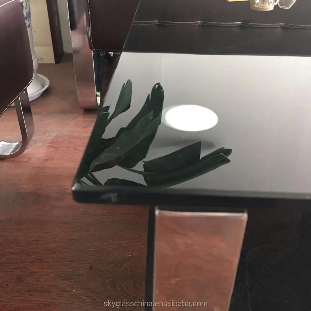 
Wholesale cheap price 6mm 8mm 10mm black tinted tempered glass for table top 