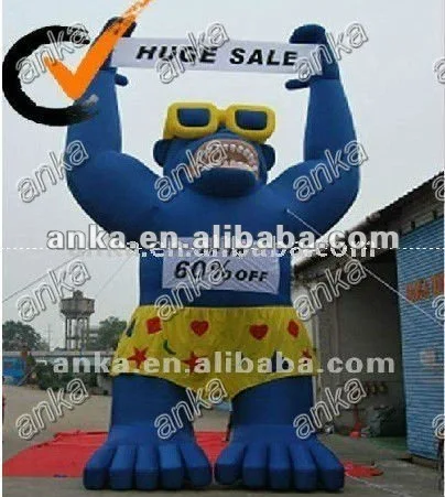 Раздувная модель ( горилла, Дед мороз, Корова, Реклама )