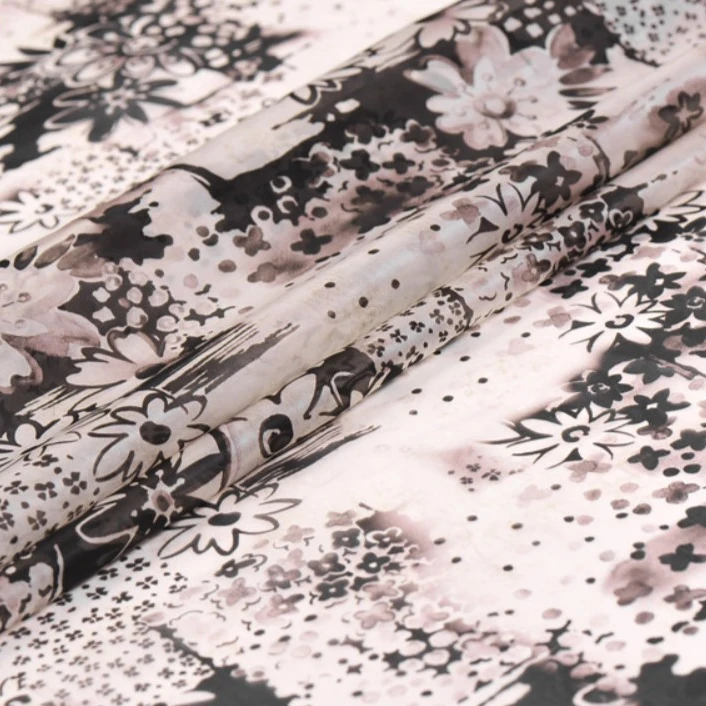 Шелковая ткань с Африканским принтом, шелковая атласная органза 12 мм