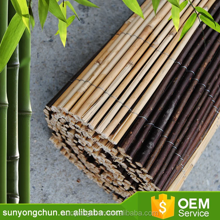 new designed natural black bamboo fence reed mat for planters